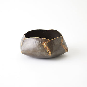 Pleated Armor Bowls-Antique Gunmetal