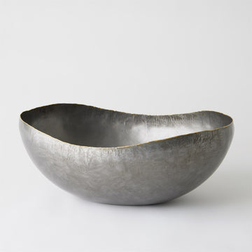 Blackened Steel Ellipse Bowl