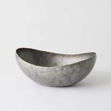 Blackened Steel Ellipse Bowl