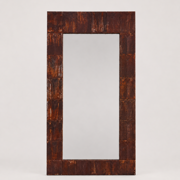 Antique Metal Tile Mirror [VINTAGE]