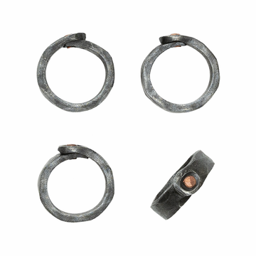 Hand-Forged Iron Napkin Rings – Set of 4