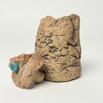 Turquoise Clay Canister [VINTAGE]