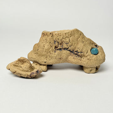 Turquoise Clay Canister [VINTAGE]