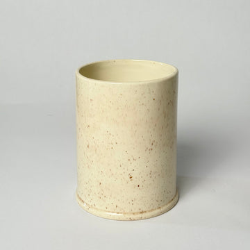 Speckled Stoneware Cylinder Vase [VINTAGE]