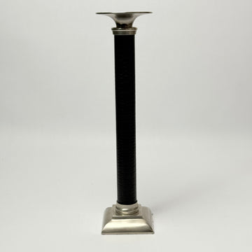 Leather and Metal Candle Holder [VINTAGE]