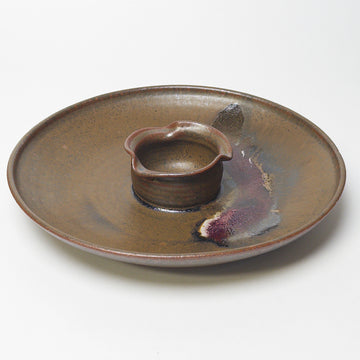 Signed Ceramic Chip and Dip Platter [VINTAGE]