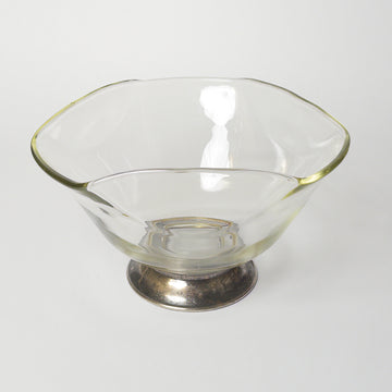 Mid-Century Curved Glass Salad Bowl [VINTAGE]