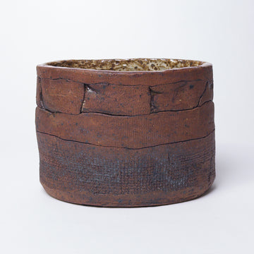 Brutalist Oval Stoneware Vessel [VINTAGE]