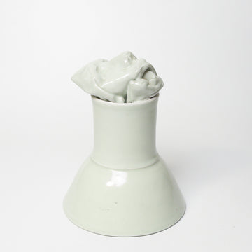 Judy Lowry Ceramic Vessel with Sculptural Lid [VINTAGE]