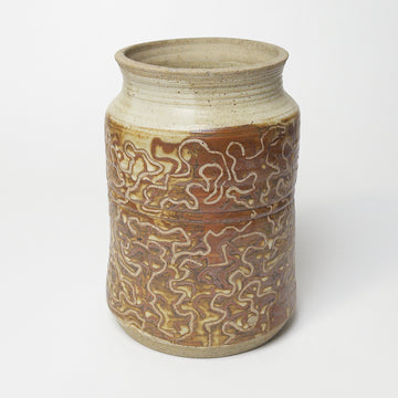 Wavy Pattern Stoneware Vase [VINTAGE]