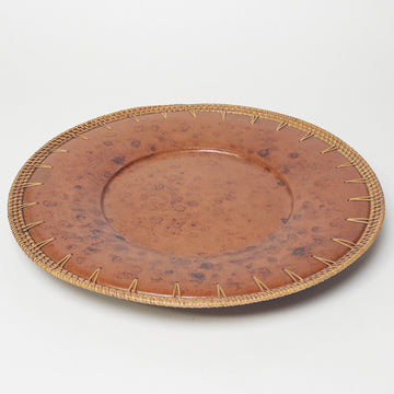 Rattan Rim Pier Plate [VINTAGE]