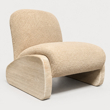 Sand Boucle Lounge Chair