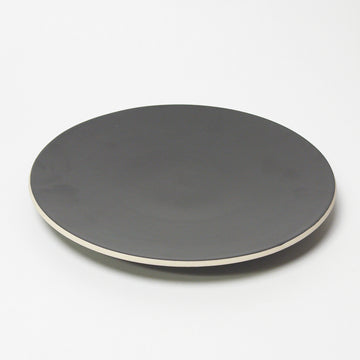 Large Black Ceramic Plate [VINTAGE]