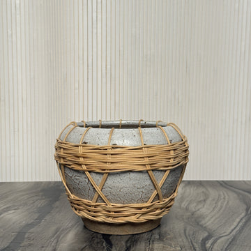 Rattan Wrapped Ceramic Vase [VINTAGE]